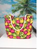 Apple Print Canvas Tote Bag